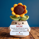 Personalisiertes Blumen-HΓ€kelgeschenk zum Muttertag