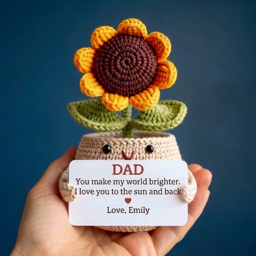 Custom Flower Crochet Father's Day Gift