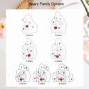 Custom Family Names Handmade Wooden Bear Puzzle - Permagift