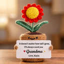 Ich werde dich immer brauchen – Individuelles Gänseblümchen-Häkelgeschenk für Mama, Oma