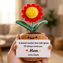Ich werde dich immer brauchen – Individuelles Gänseblümchen-Häkelgeschenk für Mama, Oma