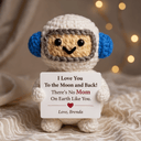 I Love You To The Moon & back - Custom Astronaut Gift For Mom, Grandma - Permagift