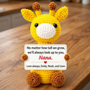 Custom Giraffe Crochet Gift For Mom, Grandma
