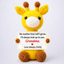 Custom Giraffe Crochet Gift For Mom, Grandma