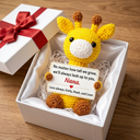 Custom Giraffe Crochet Gift For Mom, Grandma