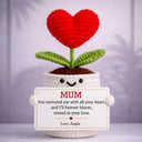 Custom Heart Flower Crochet Gift For Mum, Nan, Dad - Permagift