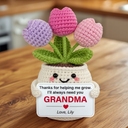 Ich werde dich immer brauchen, Mama – individuelles Tulpen-Häkelgeschenk