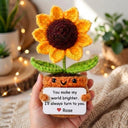 You Make My World Brighter - Custom Crochet Gift - Permagift