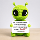Custom Alien Crochet Gift For Dad