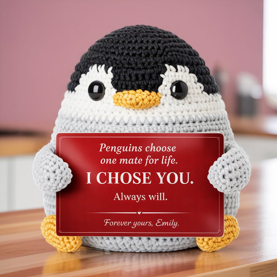 I Chose You - Custom Penguin Crochet Gift - Permagift