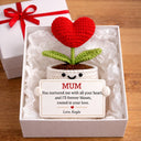 Custom Heart Flower Crochet Gift For Mum, Nan, Dad - Permagift
