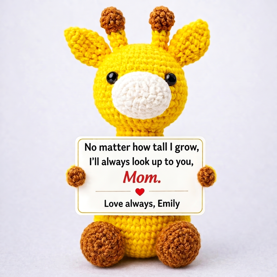 Custom Giraffe Crochet Gift For Mom, Grandma