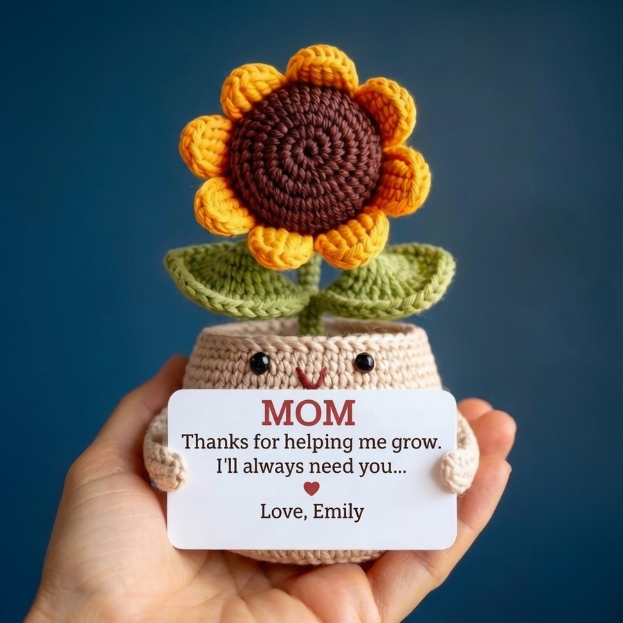 Personalisiertes Blumenhäkelgeschenk zum Muttertag