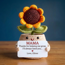 Personalisiertes Blumenhäkelgeschenk zum Muttertag