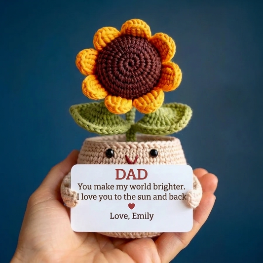 Custom Flower Crochet Father's Day Gift