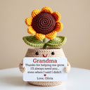 Personalisiertes Blumen-Häkelgeschenk zum Muttertag