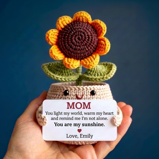 Individuelles lustiges Blumen-Häkelgeschenk zum Muttertag