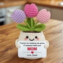 Ich werde dich immer brauchen, Mama – individuelles Tulpen-Häkelgeschenk
