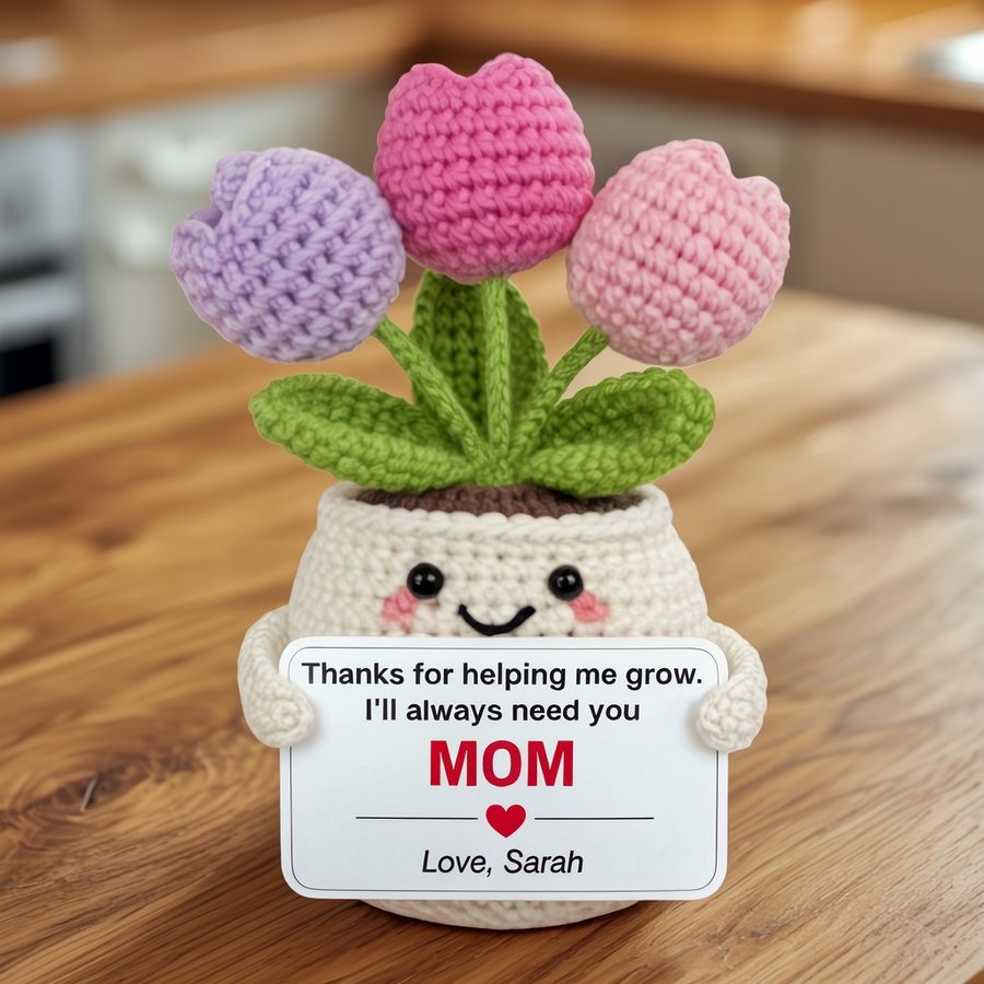 Ich werde dich immer brauchen, Mama – individuelles Tulpen-Häkelgeschenk