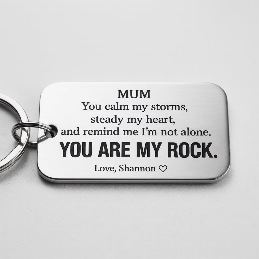 You Are My Rock Custom Keychain - Permagift