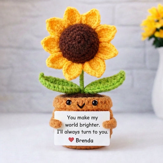 You Make My World Brighter - Custom Crochet Gift - Permagift