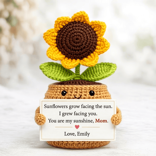 You are my sunshine - Custom Flower Crochet Gift For Mom, Grandma, Mentor - Permagift