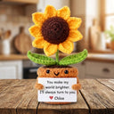 You Make My World Brighter - Custom Crochet Gift - Permagift