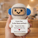 Personalized “To The Moon and Back” Crochet Astronaut Gift - Permagift