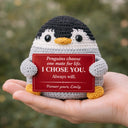 I Chose You - Custom Penguin Crochet Gift - Permagift