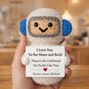 Personalized “To The Moon and Back” Crochet Astronaut Gift - Permagift