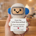 Personalized “To The Moon and Back” Crochet Astronaut Gift - Permagift