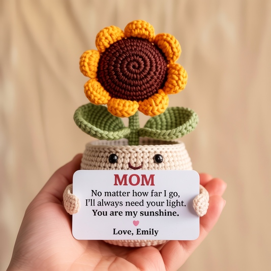 Individuelles lustiges Blumen-Häkelgeschenk zum Muttertag