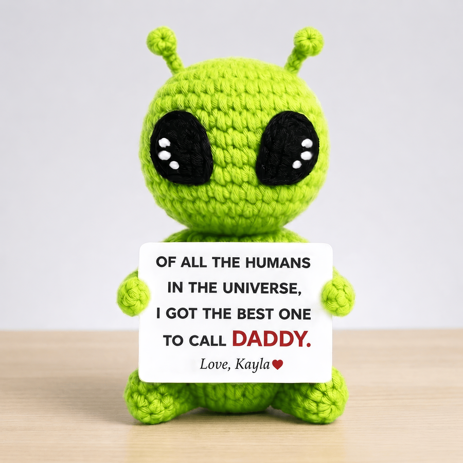 Custom Alien Crochet Gift For Dad