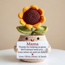 Personalisiertes Blumen-Häkelgeschenk zum Muttertag