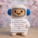 Ich hab dich lieb bis zum Mond und zurück - Persönliches Astronauten-Geschenk für Mama, Oma