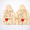 Custom Family Names Handmade Wooden Bear Puzzle - Permagift